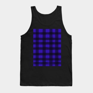 Purple Blue Plaid Pattern Tank Top